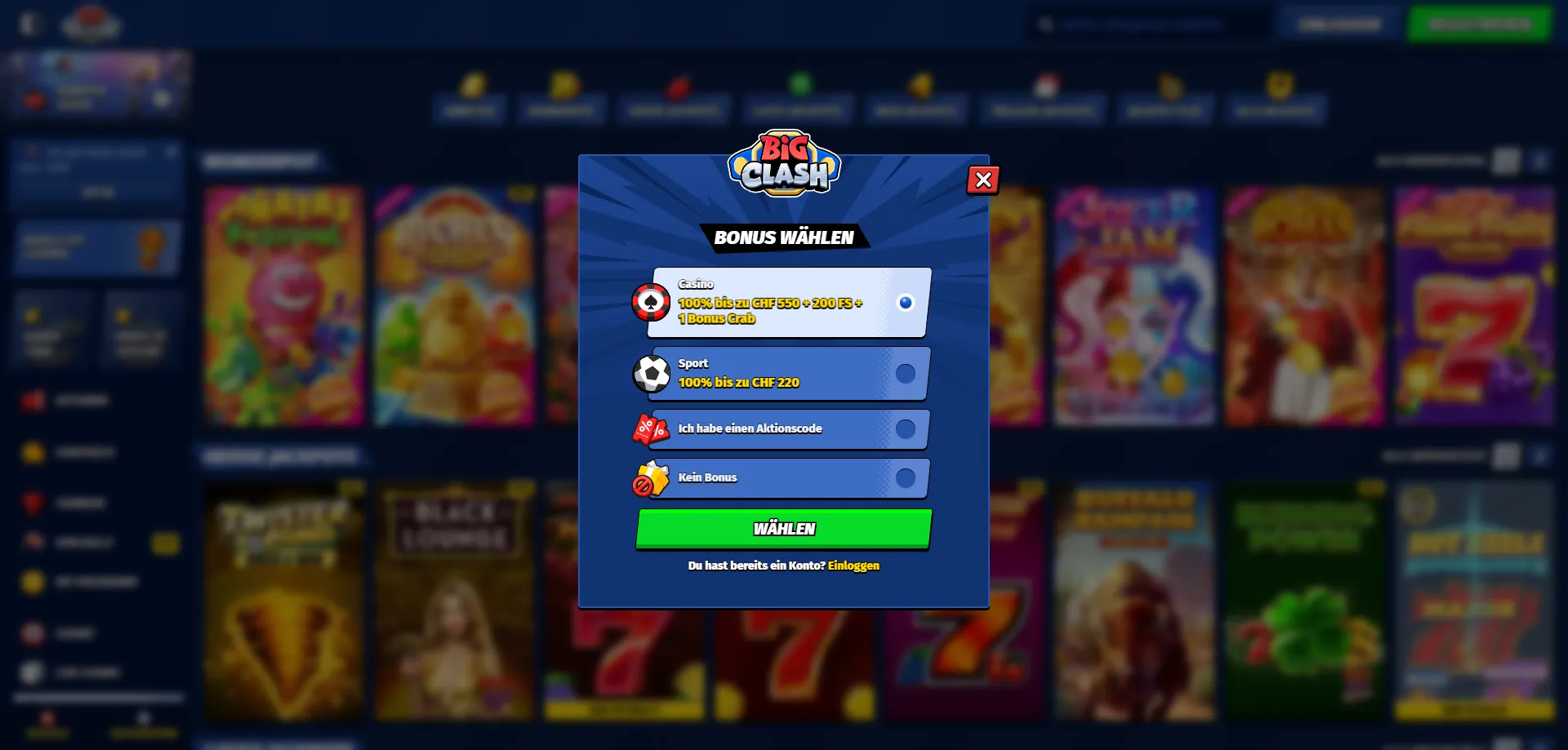 BigClash Casino App für iOS und Android – mobiles Spielen in Österreich